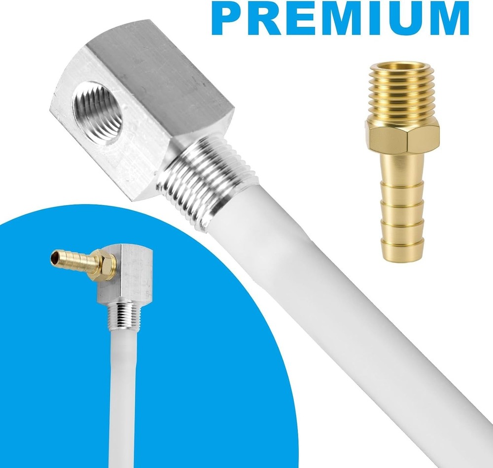 12″ Marine Fuel Tank Pickup Tube, Polyethylene Fuel Pickup Tube with Brass Ba…