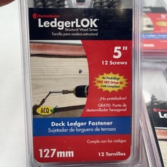 FastenMaster FMLL005-12 LedgerLOK Deck Ledger Fastener 5” 4bx-12 Screws 48 Total