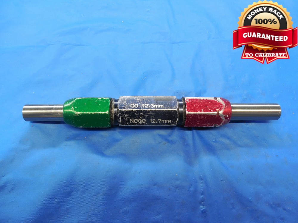 12.300 & 12.700 CL X METRIC PIN PLUG GAGE GO NO GO 12.000 +.300 12 .4843 12.30
