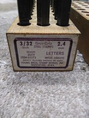 3/32″ Letters Machine Made Steel Stamps USA Young Bros, Matthews, C.H Hanson