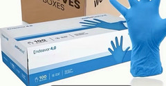 MedPride Endeavor 4.0 Nitrile Powder-Free Medical Exam Gloves Blue L PCS 200