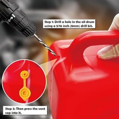 12 Yellow Fuel Gas Can Jug Vent Cap Blitz Wedco Scepter Essence Midwest Eagle