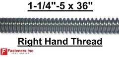 1-1/4″-5 x 36″ Acme Threaded Rod Right Hand RH 1-1/4-5 x 3ft. Plain Steel CNC LC