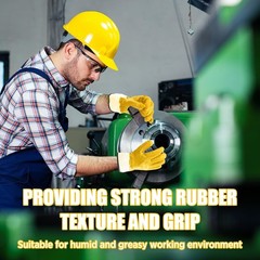 10 Pair Oil Resistant Gloves for Men, Nitrile Heavyweight Fully Coated Work G…