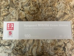 Basic Synguard Nitrile Exam Gloves NGPF 7001- Small 1 Pack of 100