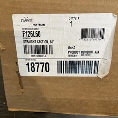 HOFFMAN F126L60 Wireway Straight Section 12.00×6.00×60.00 Steel Gray & F126LSGQR