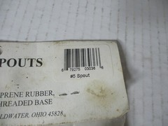 STEEL GAS CAN REPLACEMMENT SPOUT BRAND NEW IN SEALED PACKAGE 1 3/4 INCH BASE