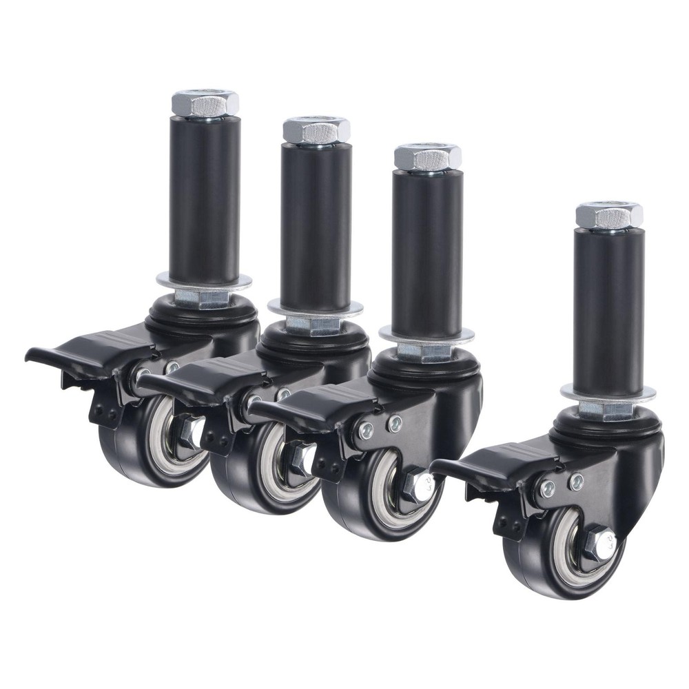 4pcs Swivel Expanding Stem Caster with Brake 1.5″ Diameter 88Lbs Load Capacity