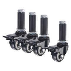 4pcs Swivel Expanding Stem Caster with Brake 1.5″ Diameter 88Lbs Load Capacity