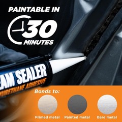 Professional Automotive Seam Sealer, Paintable Quick-Set Polyurethane Auto Body