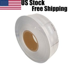 50ft DOT-C2 White Reflective Tape 2″ Inch High Vis Safety Reflector Trailer
