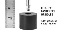 1 1/2″ x 1 1/2″ HD XL Rubber Feet Bumpers Includes 1/4″ Hardware 4 per Package