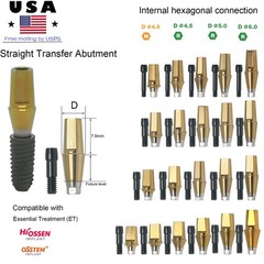 Dental Lab Fit Hiossen ET Straight Abutment Titanium Prosthetic Abutment OSS M/R
