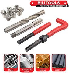 BILITOOLS M5x0.8 Thread Repair Kit, HSS Drill Helicoil Repair Kit Metric