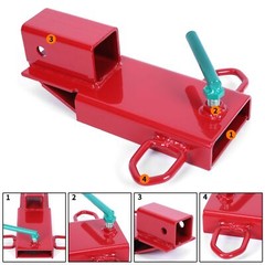 Clamp On Forklift Trailer Hitch 2″ Receiver Attachment Fork Towing Adapter
