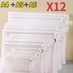 1-12Pcs Mesh Zipper Pouch Student Waterproof Zip File Bag Makeup Bag School Offi