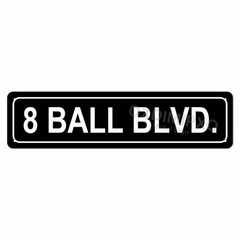 8 Ball Blvd Street Sign Metal Tin Billiards Pool Cue Pool Table Darts Signs R…