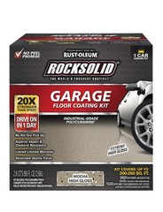Rust Oleum Rocksolid Mocha Concrete Coating Kit Durable Garage Floor Finish