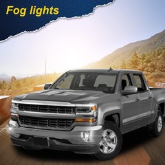 LED Bumper Fog Lights for 1500 Models 2016-2018 with Switch Smoky Lens