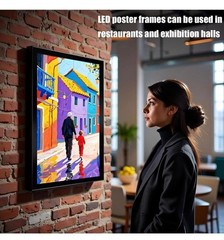 24×36 Inch LED Poster Frame with Dimmer, Backlit Light Box Display Posters & Art