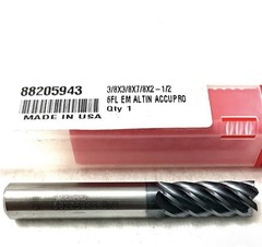 Accupro 3/8″ 6FL Square End Mill Solid Carbide AlTiN 7/8″LOC 88205943 NEW