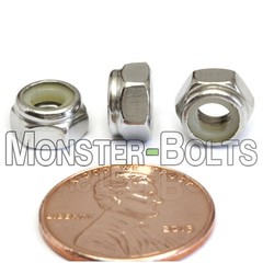 M5-0.80 Stainless Steel Nylon Insert Hex Lock Nut, Metric DIN 985 A2 / 18-8