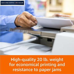 Amazon Basics Multipurpose Copy Printer Paper, 10 Reams | 5000 Sheets, White