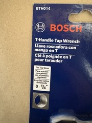 Bosch BTH014#0-1/4 Inch T-Handle Tap Wrench with Adjustable Self-Equalizing Hard