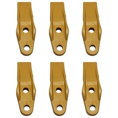 6 Skid Steer, Loader Bolt-On Uni-Teeth 132-4720, 2 3/8″ Hole to Hole Spacing