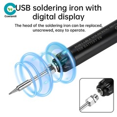 Digital USB Smart Temperature Adjustable Soldering Iron 800mAh Battery Portable