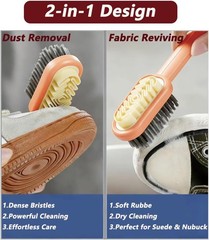 2 in 1 Suede Brush and Eraser for Shoes, Rubber Shoe Brush with Soft Plastic