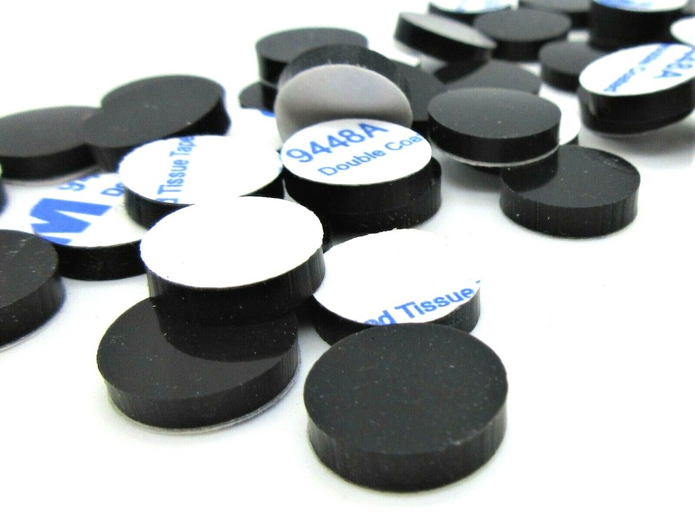 1/2″ x 1/8″ Adhesive Rubber Feet Bumpers 3M Self Stick Pads Non Slip 25 Pack