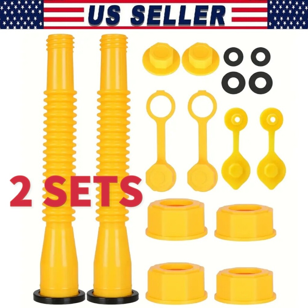 2✖ Replacement Gas Can Spout Nozzle Vent Kit for Plastic Gas Cans Old Style Cap
