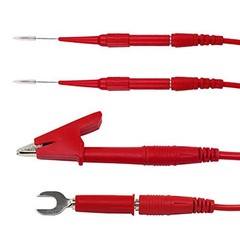 Cleqee 1000V / 15A 1m Test Leads with Insulated Alligator Clips and Banana Plugs