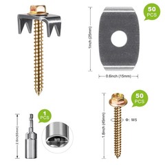 50/100/200 Pcs Reusable Barbed Fence Staples, Wire Fence Fasteners for Softwoods