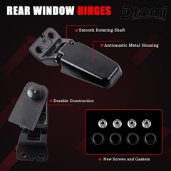 Rear Window Hinge Set Left & Right Tailgate Liftgate Glass Hinge Compatible