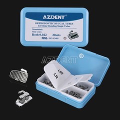 AZDENT 20Sets Dental Orthodontic Buccal Tube 1st 2nd Molar Tube Roth MBT 022