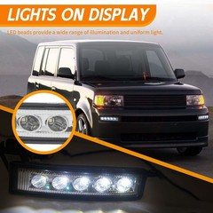 Ylt Auto Fog Light Assembly Fit For 2003-2007 Scion Xb Clear Lens 2Pcs Lhrh