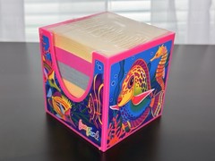 1990s Lisa Frank Underwater Fish Theme Sticky Note Cube Desktop Note Paper Stack
