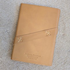 Genuine Italian Leather Journal Pratesia Florence Made In Italy 8.5”x6” Tan