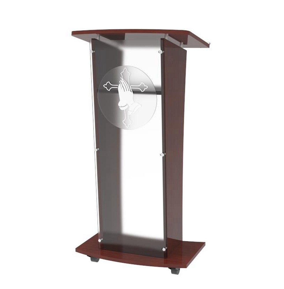 Wood Acryilic Podium Church Pulpit Frost Event Speaker Pulpit Lectern School