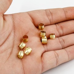 50 Pcs Brass Compression Fitting, 1/4″ Tube OD Compression Sleeves Ferrules B…