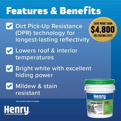 687 Enviro-White 100% Acrylic Elastomeric Reflective Roof Coating 4.75 Gal.