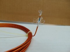 10 feet 24 AWG Shielded Silver Plated Copper polyimide film Kapton Wire Coax SPC