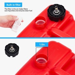 3 Gallon 12L Portable Boat Fuel Tank With Fill Hose For Marine Outboard Motor