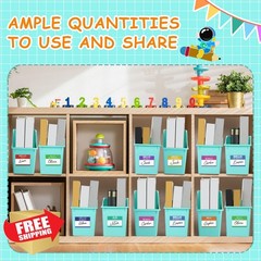 Fuutreo 12 Pcs Water Blue book bins