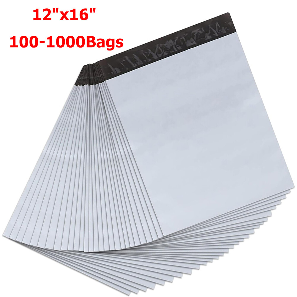 12″x16″ 100-1000Pack Poly Mailers Mailing Self Sealing Envelopes Plastic Bags US