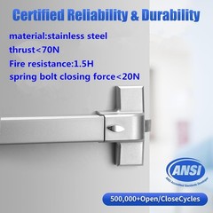 Stainless Steel Exit Device 31.5 Inch Push Bar for High Traffic Commercial Doors