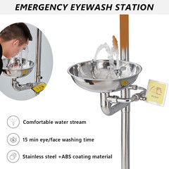 ABS Combination Shower Station Eye Wash Eyewash Station 304 Stainless Steel New