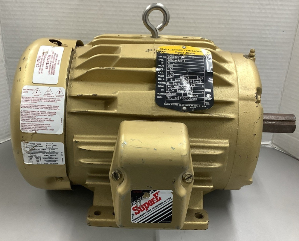 Baldor-Reliance EM3665T-8 Super-E Motor 5HP 1750RPM 3-Ph (R103)